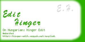 edit hinger business card